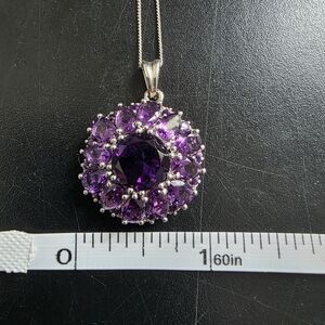 Elegant Purple Gemstone Pendant Necklace